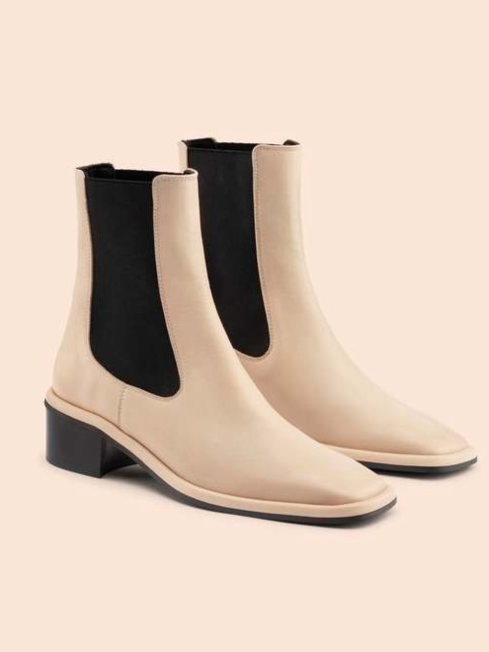 Maguire Morella Heeled Chelsea Boots Beige Black Sz 41 Handmade In Spain 10.5/11 - Picture 3 of 12